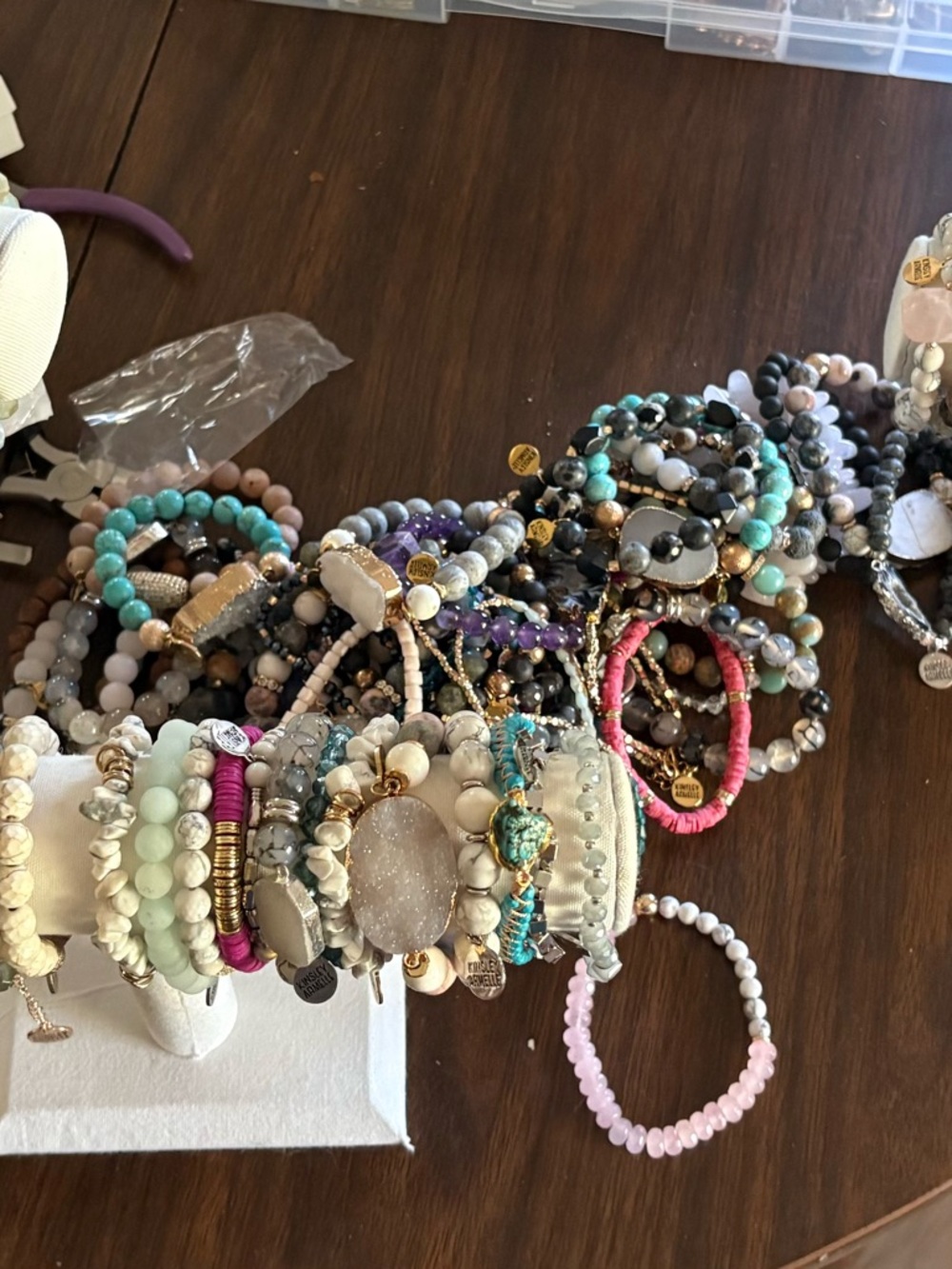 Kinsley Armelle Multi-Color Beaded Bracelet Set with Gold Accents
